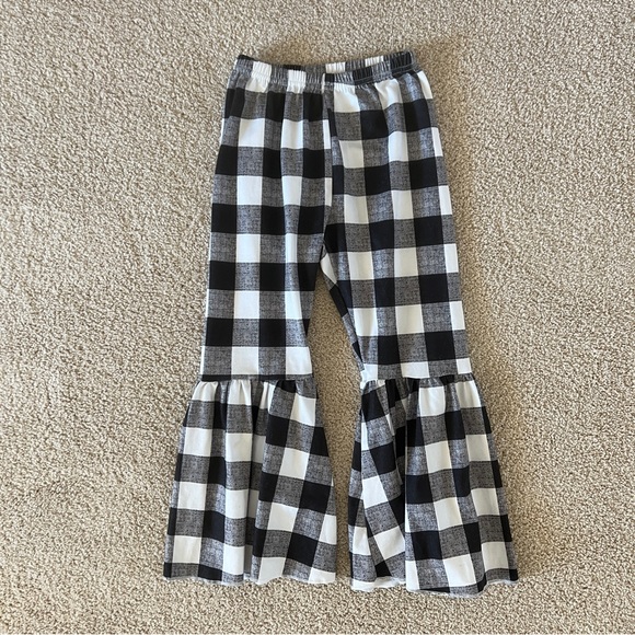 Plaid Bell Bottom Pants - Picture 1 of 8